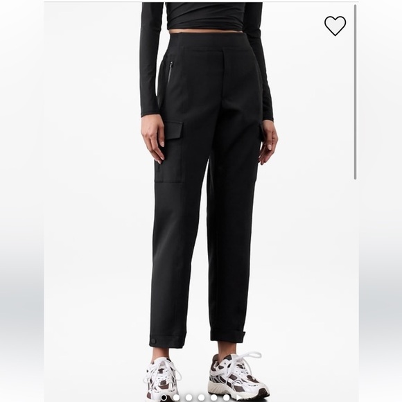 Athleta black Endless Cargo Pocket Athleisure Jogger Pants Sz 16 tall #467187 - Picture 12 of 13